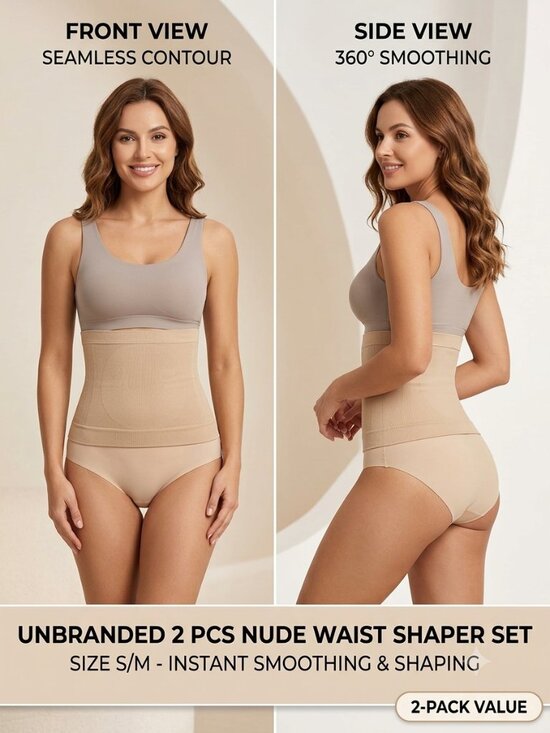 Unbranded Other - Unbranded 2 PCS Nude Color Waist Shaper - Size S/M